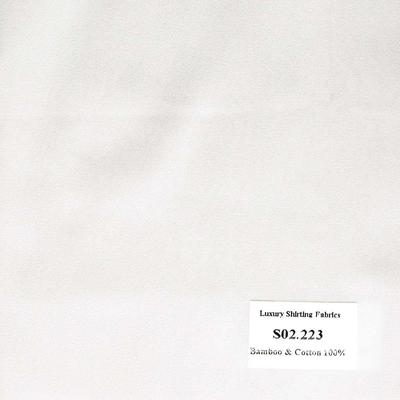 S02.223 Kevinlli S2 - Sơmi Bamboo - Trắng Trơn