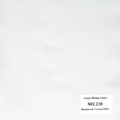 S02.220 Kevinlli S2 - Sơmi Bamboo - Trắng Trơn