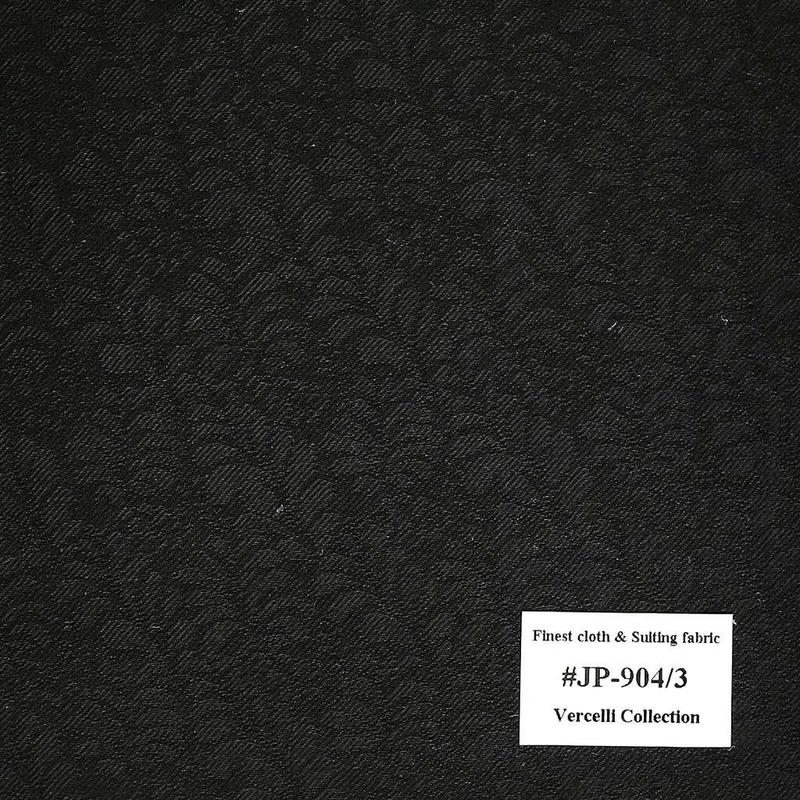 JP-904/3 Vercelli V9 - Vải Suit 95% Wool - Đen Hoa Văn