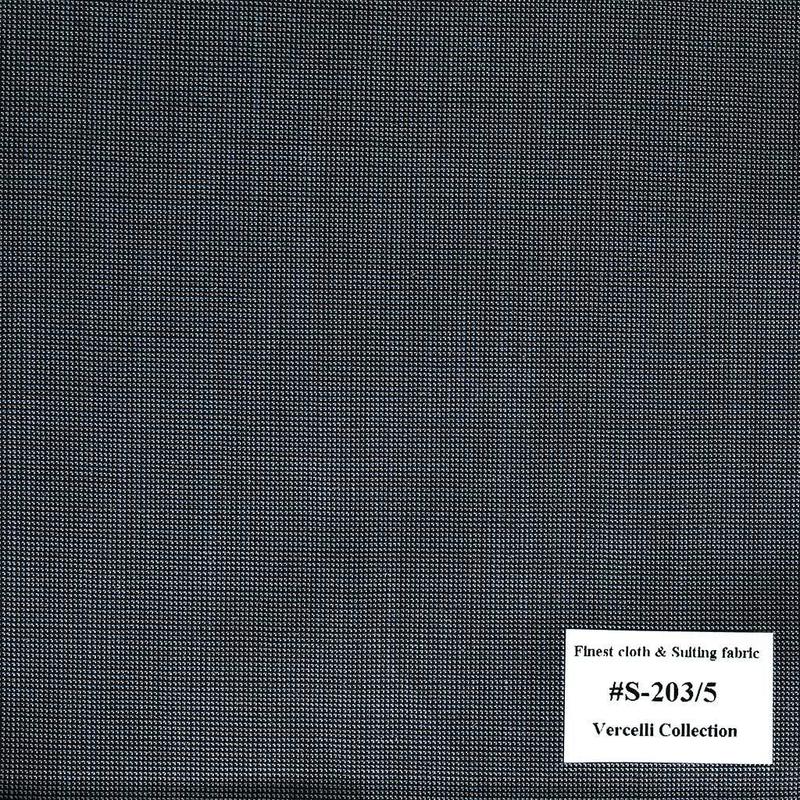 S-203/5 Vercelli V8 - Vải Suit 95% Wool - Xanh Dương Sọc