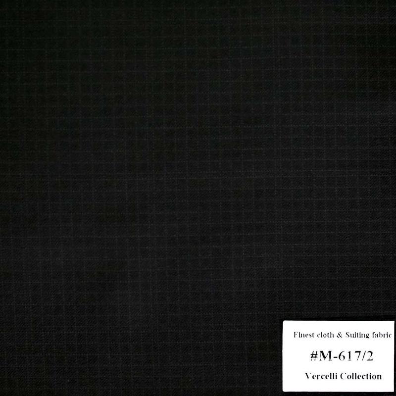 M-617/2  Vercelli V8 - Vải Suit 95% Wool - Đen Caro