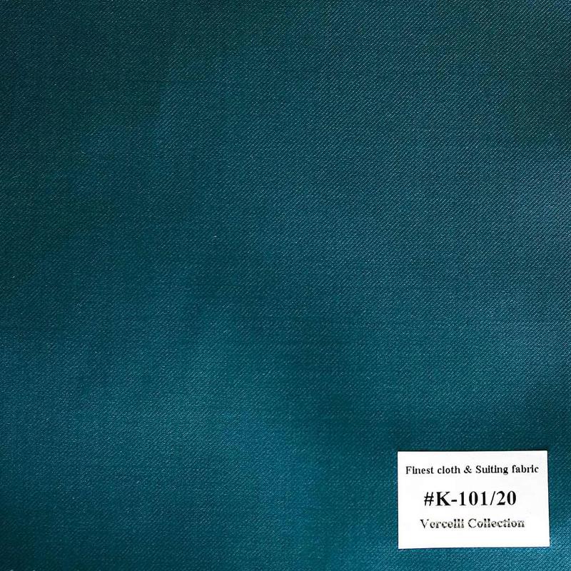 K-101/20 Vercelli V8 - Vải Suit 95% Wool - Xanh Dương Trơn