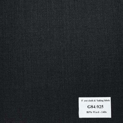 G84.025 Kevinlli V7 - Vải Suit 80% Wool - Đen Trơn