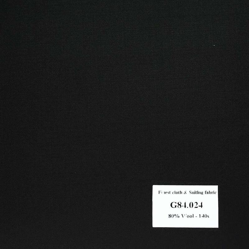 G84.024 Kevinlli V7 - Vải Suit 80% Wool - Đen Trơn