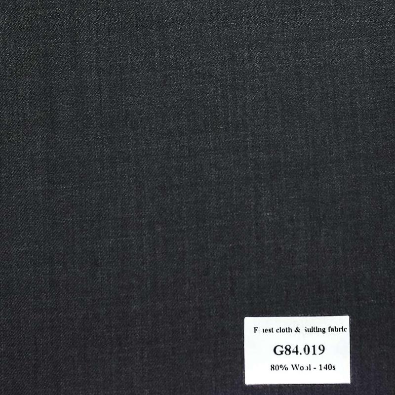G84.019 Kevinlli V7 - Vải Suit 80% Wool - Xám Trơn