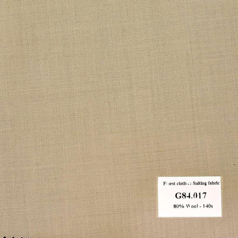 G84.017 Kevinlli V7 - Vải Suit 80% Wool - Vàng Trơn