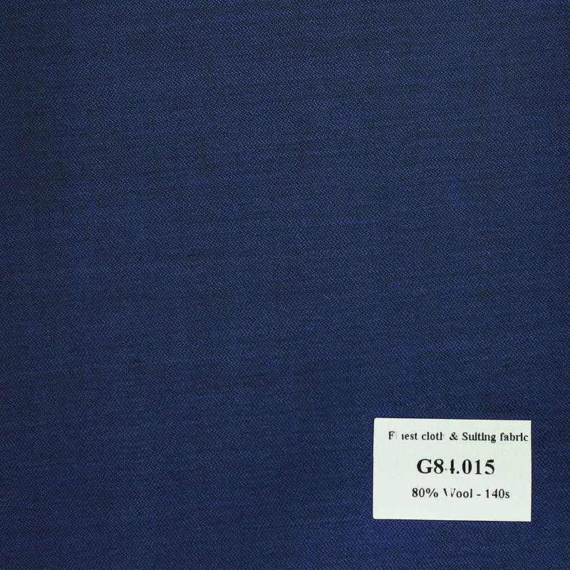 G84.015 Kevinlli V7 - Vải Suit 80% Wool - Xanh Dương Trơn