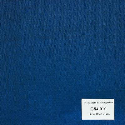 G84.010 Kevinlli V7 - Vải Suit 80% Wool - Xanh Dương Trơn