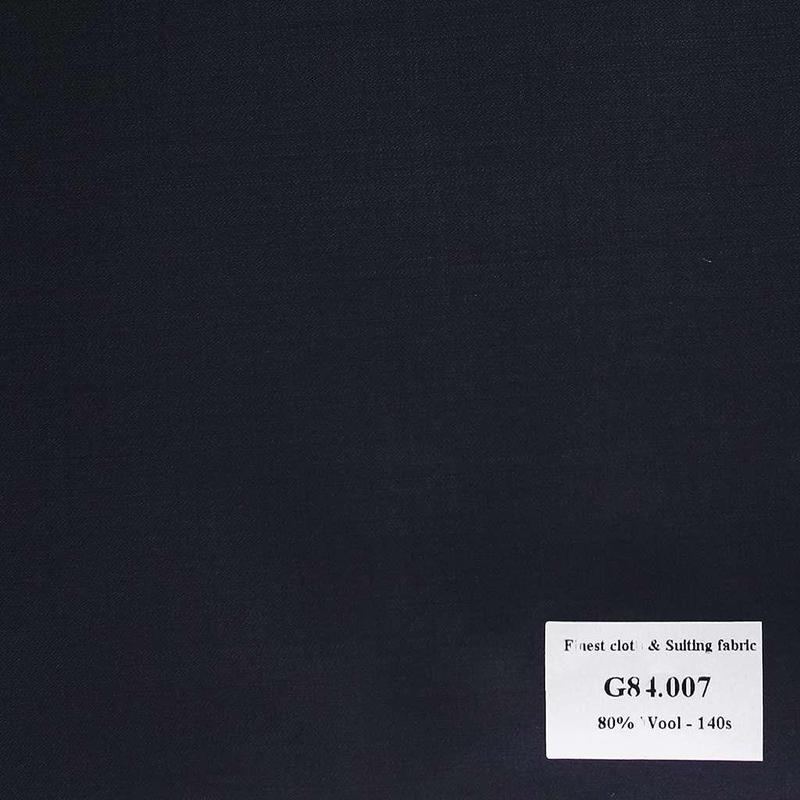 G84.007 Kevinlli V7 - Vải Suit 80% Wool - Xanh Dương Trơn