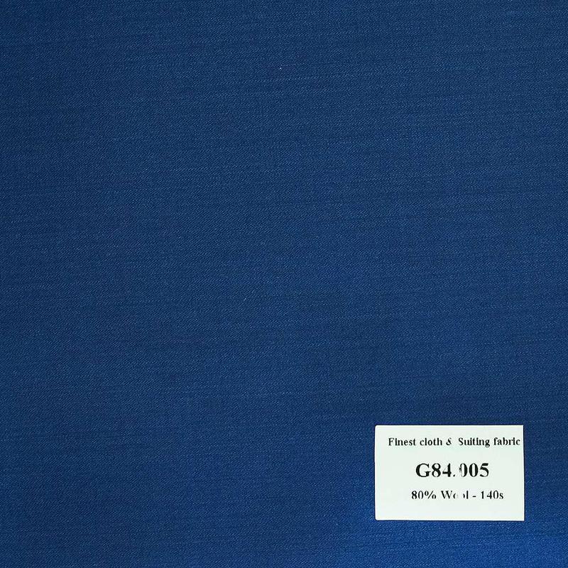 G84.005 Kevinlli V7 - Vải Suit 80% Wool - Xanh Dương Trơn