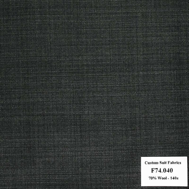 [ Hết hàng ] F74.040 Kevinlli V6 - Vải Suit 70% Wool - Xám Trơn