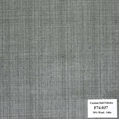 [ Hết hàng ] F74.037 Kevinlli V6 - Vải Suit 70% Wool - Xám Trơn