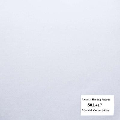 S01.417 - Sơmi Cotton & Modal - Trắng Trơn