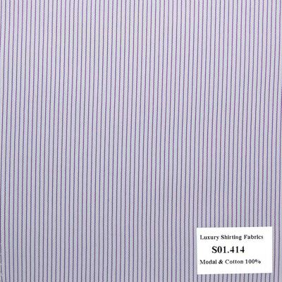 S01.414 - Sơmi Cotton & Modal - Hồng Sọc