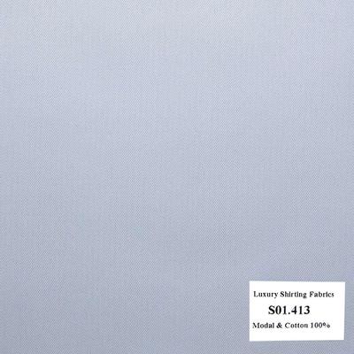 S01.413 - Sơmi Cotton & Modal - Xanh Dương Sọc