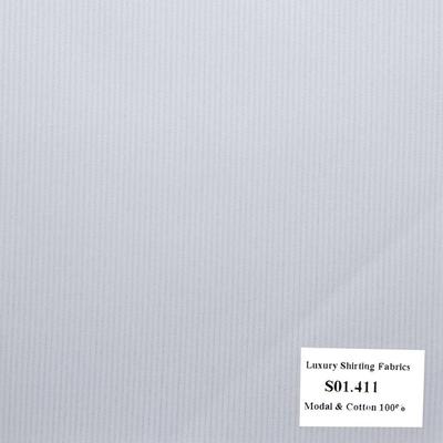 S01.411 - Sơmi Cotton & Modal - Trắng Sọc