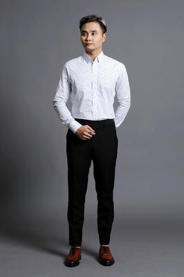 Đồng Phục Áo Sơ Mi Nam Hoa Nhí Trắng
