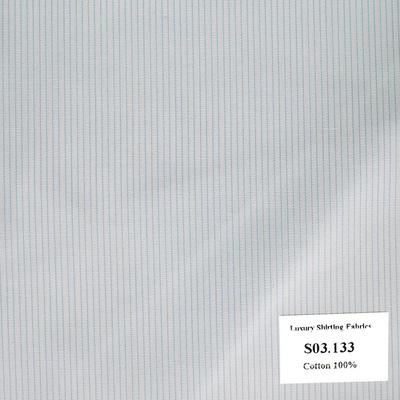 Vải May Đồng Phục Áo Sơ Mi Công Sở Màu Xanh Biển Nhạt Sọc Dọc S03.133