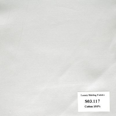 Vải May Đồng Phục Áo Sơ Mi Công Sở Màu Trắng Trơn S03.117