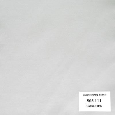 Vải May Đồng Phục Áo Sơ Mi Công Sở Màu Trắng Trơn S03.111