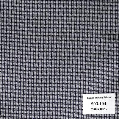 Vải May Đồng Phục Áo Sơ Mi Công Sở Màu Đen Caro S03.104