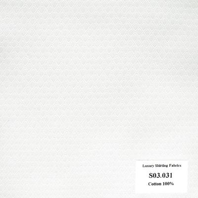 Vải May Đồng Phục Áo Sơ Mi Công Sở Màu Trắng Vân S03.031