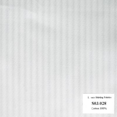 Vải May Đồng Phục Áo Sơ Mi Công Sở Màu Trắng Vân S03.028