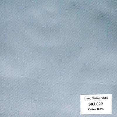 Vải May Đồng Phục Áo Sơ Mi Công Sở Màu Xanh Biển Sọc Xéo S03.022