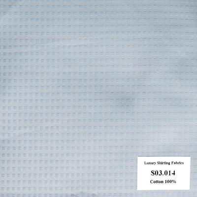 Vải May Đồng Phục Áo Sơ Mi Công Sở Màu Xanh Biển Caro S03.014