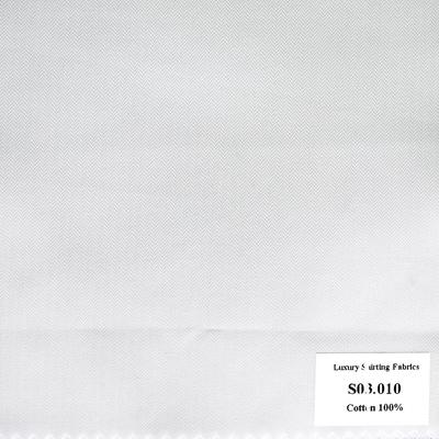 Vải May Đồng Phục Áo Sơ Mi Công Sở Màu Trắng Vân Sọc S03.010