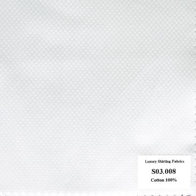 Vải May Đồng Phục Áo Sơ Mi Công Sở Màu Trắng Vân S03.008