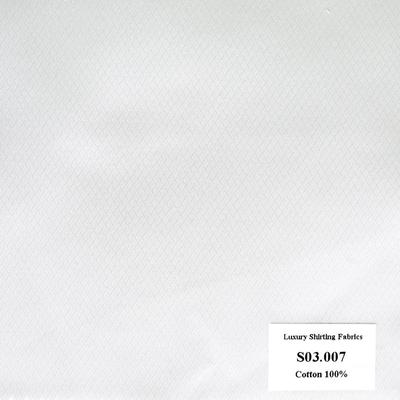 Vải May Đồng Phục Áo Sơ Mi Công Sở Màu Trắng Vân S03.007