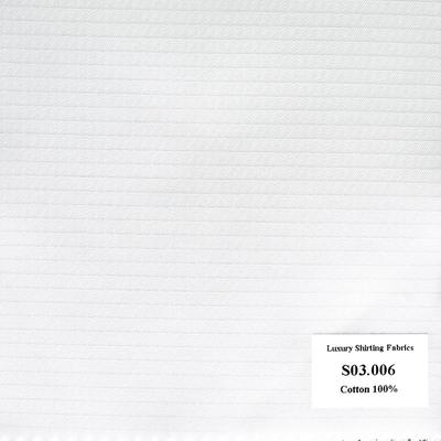 Vải May Đồng Phục Áo Sơ Mi Công Sở Màu Trắng Vân S03.006