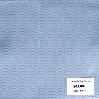 Vải May Đồng Phục Áo Sơ Mi Công Sở Màu Xanh Biển Đậm Vân S03.001