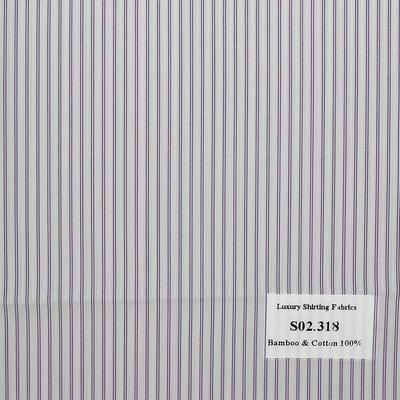 Vải May Đồng Phục Áo Sơ Mi Công Sở Màu Hồng Sọc Dọc S02.318