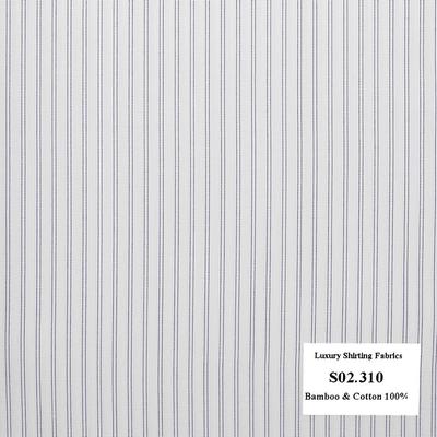 Vải May Đồng Phục Áo Sơ Mi Công Sở Màu Tím Sọc Dọc S02.310