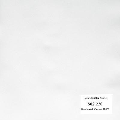 Vải May Đồng Phục Áo Sơ Mi Công Sở Màu Trắng Sọc Xéo S02.220