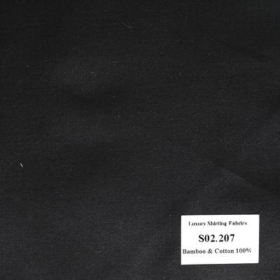 Vải May Đồng Phục Áo Sơ Mi Công Sở Màu Đen S02.207