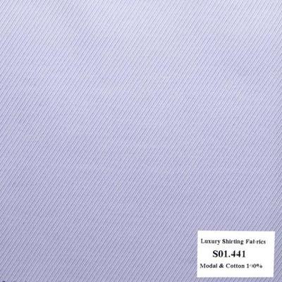 Vải May Đồng Phục Áo Sơ Mi Công Sở Màu Tím Sọc Xéo S01.441