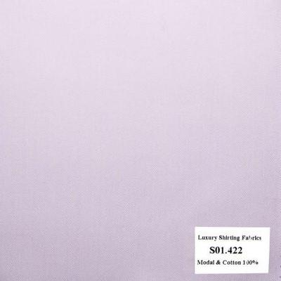 Vải May Đồng Phục Áo Sơ Mi Công Sở Màu Hồng Sọc Dọc S01.422