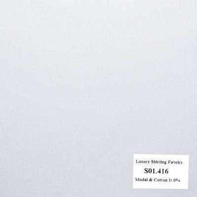 Vải May Đồng Phục Áo Sơ Mi Công Sở Màu Trắng Sọc Dọc S01.416