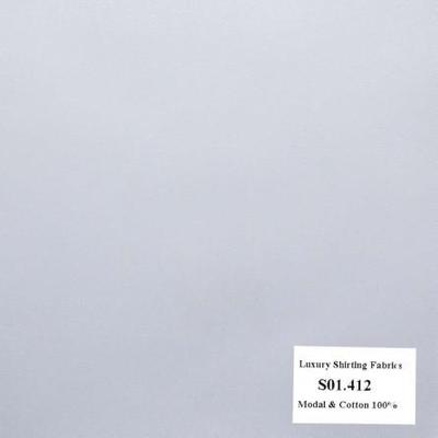 Vải May Đồng Phục Áo Sơ Mi Công Sở Màu Trắng Sọc Xéo S01.412