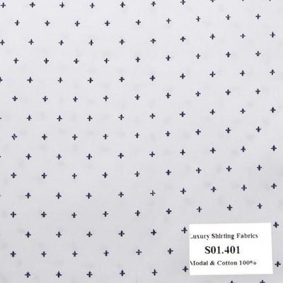 Vải May Đồng Phục Áo Sơ Mi Công Sở Màu Trắng Bông S01.401