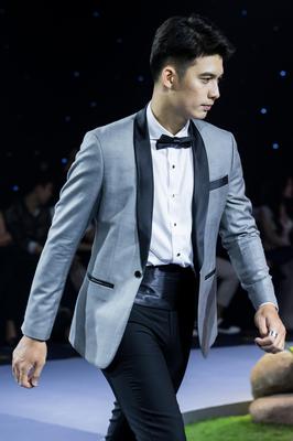 Bộ Vest Nam Cổ Sam Màu Xanh Biển 