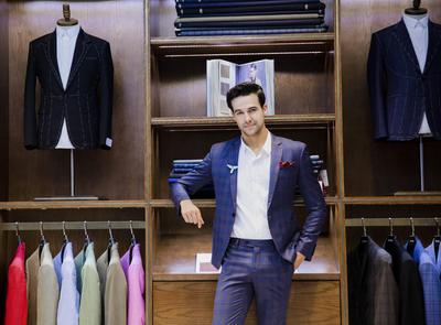 Suit Xanh  phối Caro đỏ Sang trọng đẳng cấp D672/1