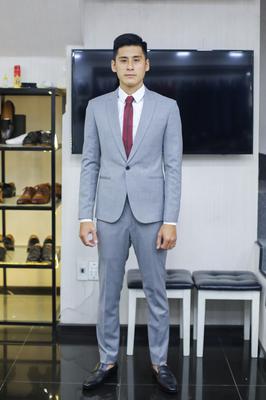 Suit Công sở xám sáng trẻ trung F74.001 