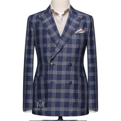 Bộ Vest Nam Công Sở Cao Cấp Xanh Caro 71111-08-1