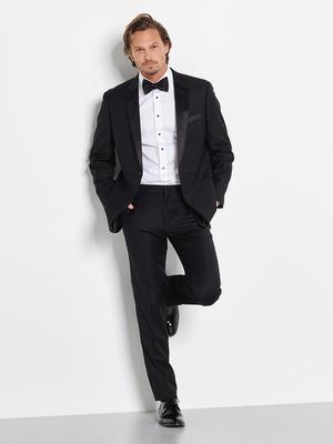 Bộ Tuxedo Đen 60% Wool C52.042