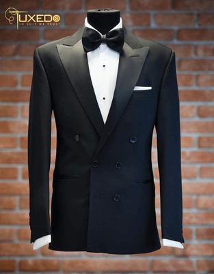 Bộ Black Vercelli Tuxedo Double Breasted 6 nút gài chồm