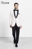 Bộ Tuxedo trắng 70% Wool 